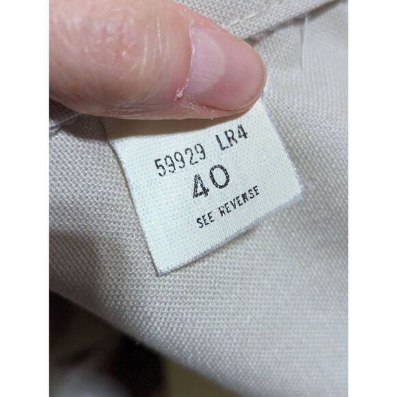 Haggar Casuals Men's Cream Mid-Rise Cotton Blend Chino Shorts Size 40 - Picture 4 of 6